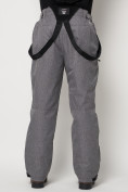 Оптом Полукомбинезон брюки горнолыжные мужские серого цвета 66357Sr в Казани, фото 14