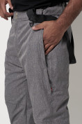 Оптом Полукомбинезон брюки горнолыжные мужские серого цвета 66357Sr в Казани, фото 16