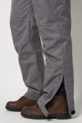 Оптом Полукомбинезон брюки горнолыжные мужские серого цвета 66357Sr в Казани, фото 17