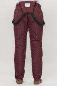 Оптом Полукомбинезон брюки горнолыжные женские big size бордового цвета 66413Bo в Екатеринбурге, фото 8