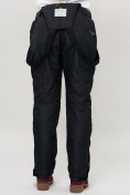 Оптом Полукомбинезон брюки горнолыжные женские big size черного цвета 66413Ch в Казани, фото 5