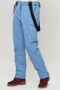 Оптом Полукомбинезон брюки горнолыжные женские big size голубого цвета 66413Gl в Казани, фото 5