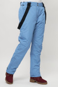 Оптом Полукомбинезон брюки горнолыжные женские big size голубого цвета 66413Gl в Казани, фото 6