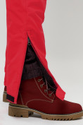 Оптом Полукомбинезон брюки горнолыжные женские big size красного цвета 66413Kr в Екатеринбурге, фото 9