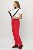 Оптом Полукомбинезон брюки горнолыжные женские big size красного цвета 66413Kr в Екатеринбурге, фото 11