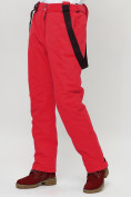 Оптом Полукомбинезон брюки горнолыжные женские big size красного цвета 66413Kr в Екатеринбурге, фото 6