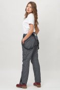 Оптом Полукомбинезон брюки горнолыжные женские big size темно-серого цвета 66413TC в Казани, фото 18