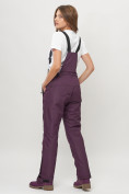 Оптом Полукомбинезон брюки горнолыжные женские big size темно-фиолетового цвета 66413TF, фото 6