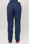 Оптом Полукомбинезон брюки горнолыжные женские big size темно-синего цвета 66413TS в Казани, фото 7