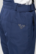 Оптом Полукомбинезон брюки горнолыжные женские big size темно-синего цвета 66413TS в Екатеринбурге, фото 8