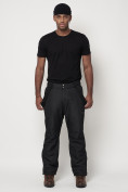 Оптом Полукомбинезон брюки горнолыжные мужские черного цвета 66414Ch в Екатеринбурге