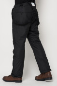 Оптом Полукомбинезон брюки горнолыжные мужские черного цвета 66414Ch в Казани, фото 11