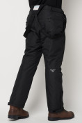 Оптом Полукомбинезон брюки горнолыжные мужские черного цвета 66414Ch в Казани, фото 12