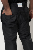 Оптом Полукомбинезон брюки горнолыжные мужские черного цвета 66414Ch в Екатеринбурге, фото 14