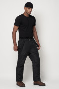 Оптом Полукомбинезон брюки горнолыжные мужские черного цвета 66414Ch в Екатеринбурге, фото 2