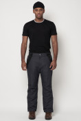 Оптом Полукомбинезон брюки горнолыжные мужские темно-серого цвета 66414TC в Екатеринбурге
