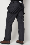Оптом Полукомбинезон брюки горнолыжные мужские темно-серого цвета 66414TC в Казани, фото 11