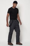 Оптом Полукомбинезон брюки горнолыжные мужские темно-серого цвета 66414TC в Екатеринбурге, фото 3