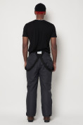 Оптом Полукомбинезон брюки горнолыжные мужские темно-серого цвета 66414TC в Казани, фото 4