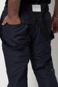 Оптом Полукомбинезон брюки горнолыжные мужские темно-синего цвета 66414TS в Казани, фото 14
