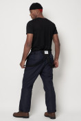 Оптом Полукомбинезон брюки горнолыжные мужские темно-синего цвета 66414TS в Казани, фото 4