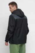Оптом Куртка спортивная мужская с капюшоном черного цвета 6652Ch в Казани, фото 13