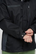 Оптом Куртка спортивная мужская с капюшоном черного цвета 6652Ch в Казани, фото 10