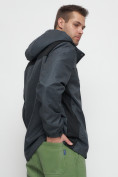 Оптом Куртка спортивная мужская с капюшоном темно-серого цвета 6652TC в Казани, фото 9
