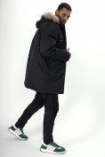 Оптом Парка мужская зимняя с мехом черного цвета 6662Ch в Казани, фото 21
