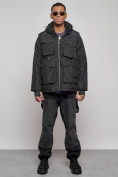 Оптом Куртка - жилетка трансформер с подогревом 2 в 1 мужская зимняя черного цвета 6668Ch в Екатеринбурге, фото 25