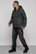 Оптом Куртка - жилетка трансформер с подогревом 2 в 1 мужская зимняя черного цвета 6668Ch в Екатеринбурге, фото 26