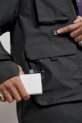 Оптом Куртка - жилетка трансформер с подогревом 2 в 1 мужская зимняя черного цвета 6668Ch в Екатеринбурге, фото 7