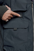 Оптом Куртка - жилетка трансформер с подогревом 2 в 1 мужская зимняя темно-синего цвета 6668TS в Екатеринбурге, фото 14