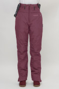 Оптом Полукомбинезон брюки горнолыжные женские бордового цвета 66789Bo в Екатеринбурге, фото 13
