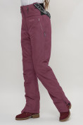 Оптом Полукомбинезон брюки горнолыжные женские бордового цвета 66789Bo в Екатеринбурге, фото 14