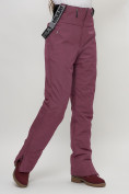 Оптом Полукомбинезон брюки горнолыжные женские бордового цвета 66789Bo в Екатеринбурге, фото 15
