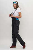Оптом Полукомбинезон брюки горнолыжные женские черного цвета 66789Ch в Казани, фото 3