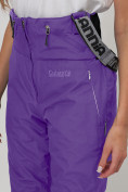 Оптом Полукомбинезон брюки горнолыжные женские фиолетового цвета 66789F, фото 10