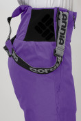 Оптом Полукомбинезон брюки горнолыжные женские фиолетового цвета 66789F, фото 11
