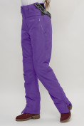 Оптом Полукомбинезон брюки горнолыжные женские фиолетового цвета 66789F, фото 14