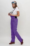 Оптом Полукомбинезон брюки горнолыжные женские фиолетового цвета 66789F, фото 3