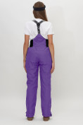 Оптом Полукомбинезон брюки горнолыжные женские фиолетового цвета 66789F, фото 4