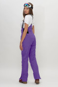 Оптом Полукомбинезон брюки горнолыжные женские фиолетового цвета 66789F, фото 5