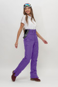 Оптом Полукомбинезон брюки горнолыжные женские фиолетового цвета 66789F в Омске, фото 8
