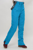 Оптом Полукомбинезон брюки горнолыжные женские голубого цвета 66789Gl в Казани, фото 15