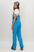 Оптом Полукомбинезон брюки горнолыжные женские голубого цвета 66789Gl в Казани, фото 5