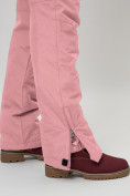 Оптом Полукомбинезон брюки горнолыжные женские розового цвета 66789R в Екатеринбурге, фото 12