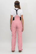 Оптом Полукомбинезон брюки горнолыжные женские розового цвета 66789R в Екатеринбурге, фото 4