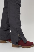 Оптом Полукомбинезон брюки горнолыжные женские темно-серого цвета 66789TC в Казани, фото 12