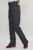 Оптом Полукомбинезон брюки горнолыжные женские темно-серого цвета 66789TC в Казани, фото 14